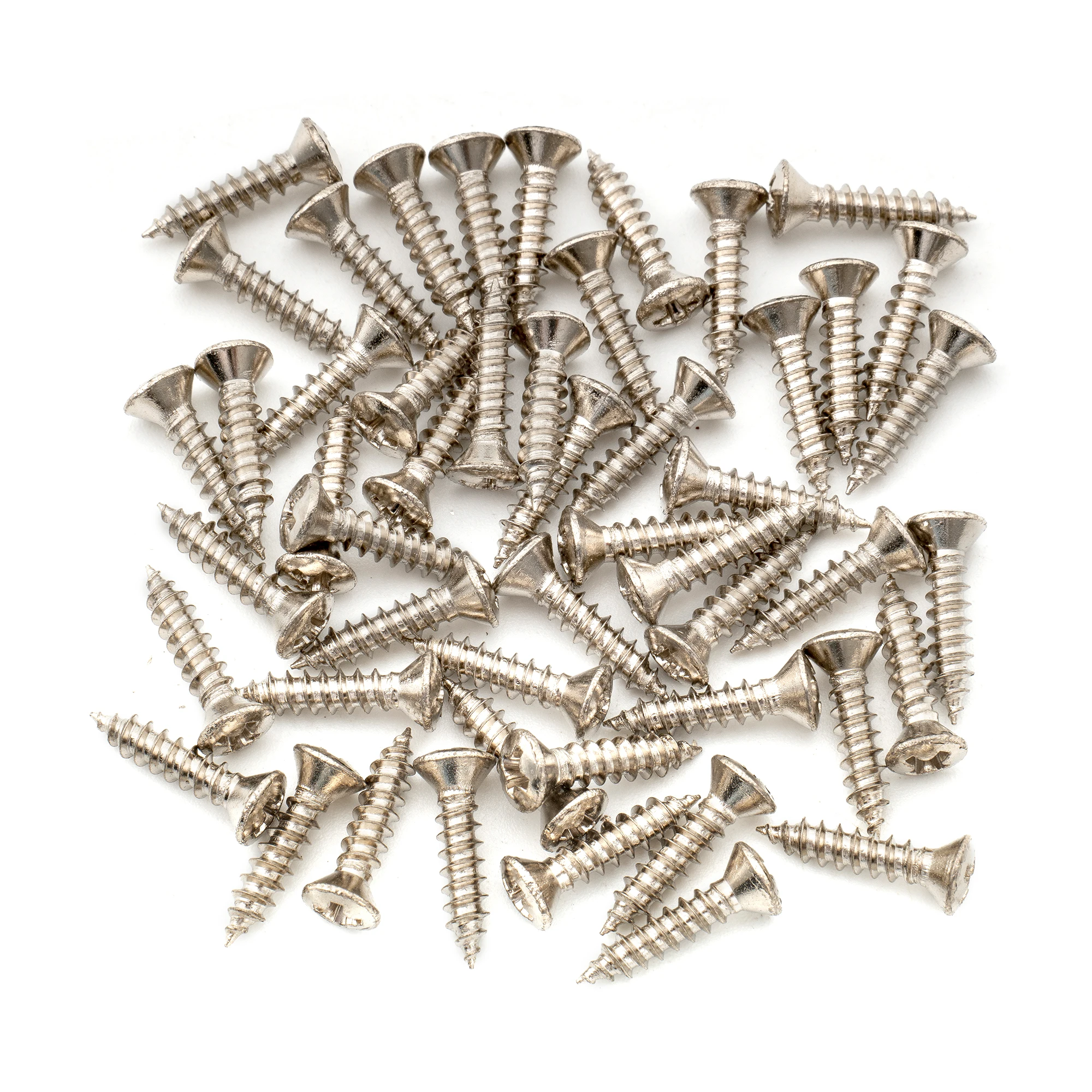 Musiclily Ultra 3x12mm Stainless Steel Guitar Bass Pickguard Mounting Screws for USA Fender Style Guitar or Bass (Set of 50)