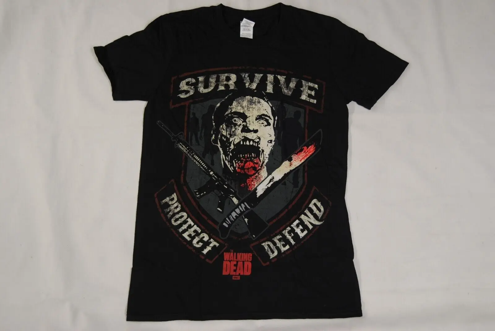 The Walking Dead Survive Protect Defend T Shirt New Official Tv Show Series Rare