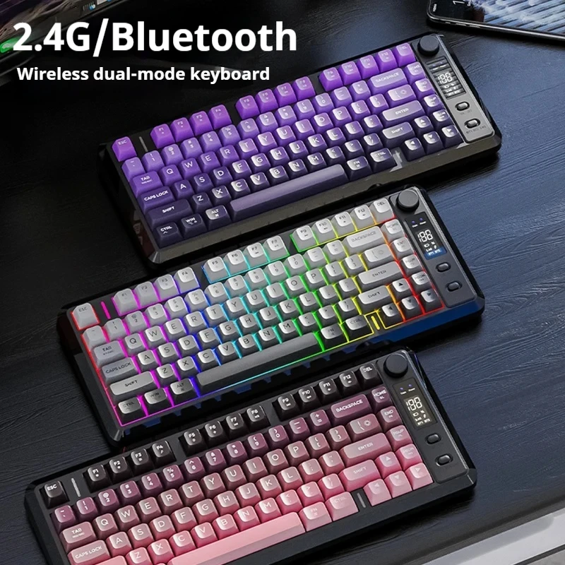 

Free Wolf M75 Wireless Bluetooth Dual Mode Keyboard Pbt Ball Hat Gaming Dedicated Charging Portable Mac Mini Holiday Gifts