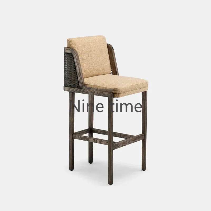 Stainless Steel Chair House Bar High Stool With Backrest Portable Folding Chairs Stackable Design Armchair Shop Swivel Furniture