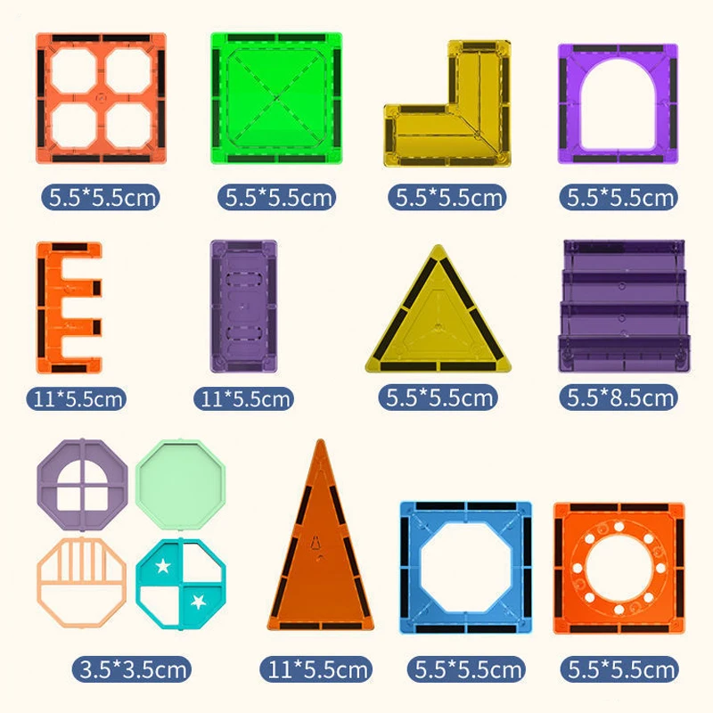 اللبنات المغناطيسية البلاط المغناطيسي الرخام تشغيل سباق المسار كتل نموذج البناء مجموعة ألعاب المغناطيس التعليمية للأطفال #6