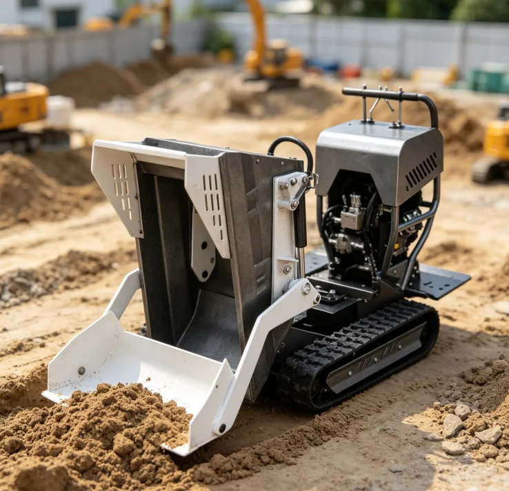 Factory Direct Mini Tracked Dumper 500kg Hydraulic Lift Skip Durable Steel Frame