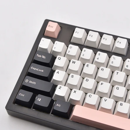 

Olivia GMK Clone Keycaps PBT Double Shot Cherry Profile Keycap For MX Switch Mechanical Keyboard pink White Key Cpas Custom DIY