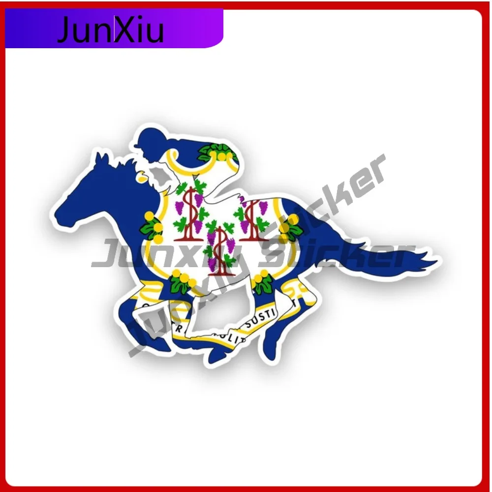 

Connecticut Ct Horse Fade Resistant Scratch Resistant Funny For Motorcycle Bumper Truck Easy Apply Self Adhesive Accessories