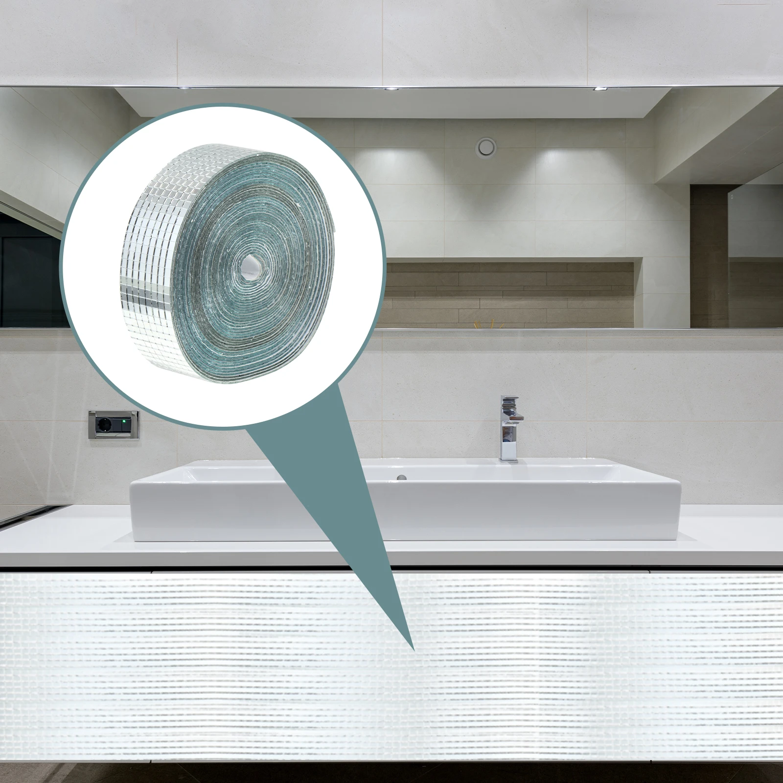 

Eco-Friendly Glass Fiber Mirror Wall Tiles Stickers Waterproof Odorless Decorative for Home Office Kitchen Ceiling