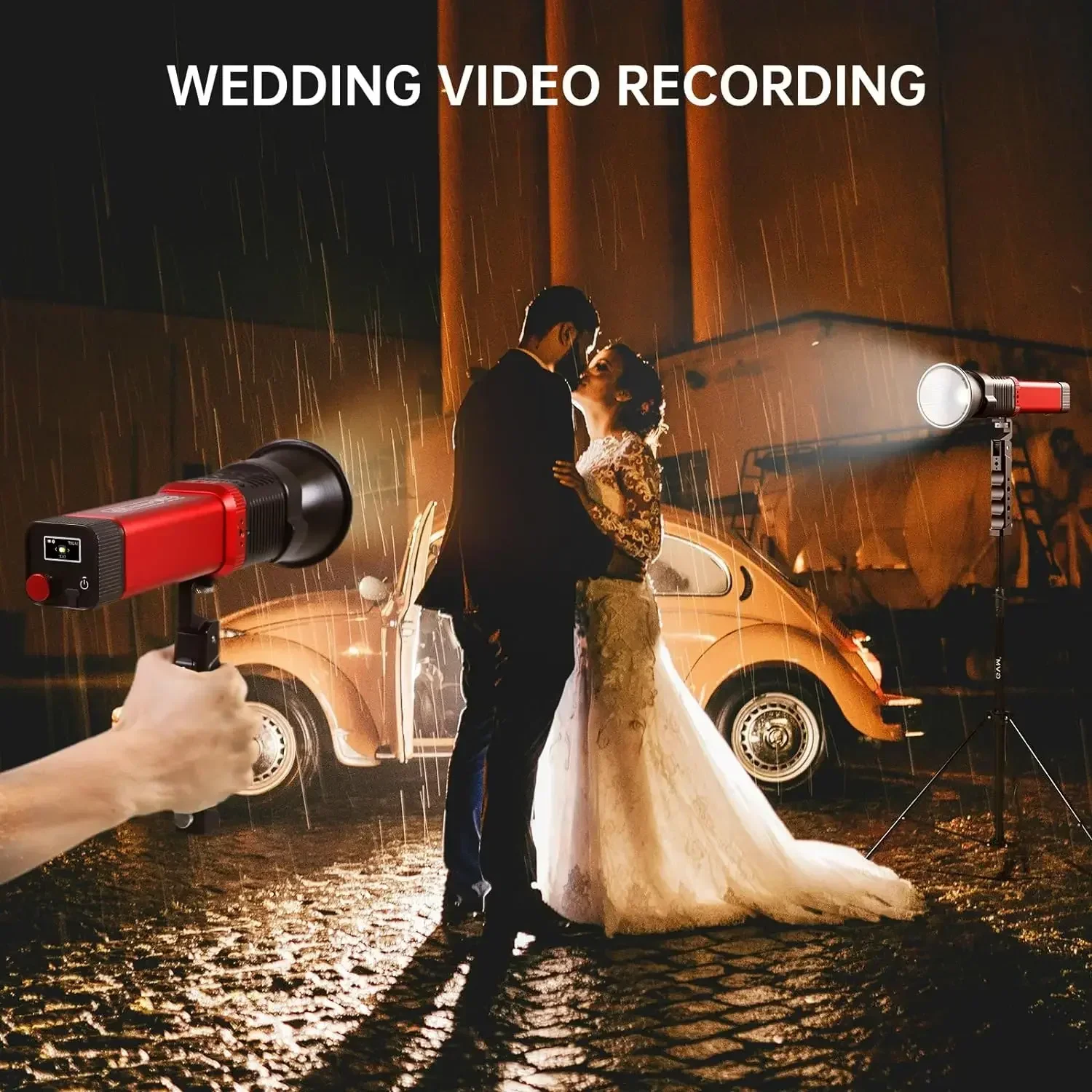 

2025 Portable 60W Studio Shooting Lights Led Video Light Shape Of Handheld Flashlight Spotlight Photography Lighting Tool