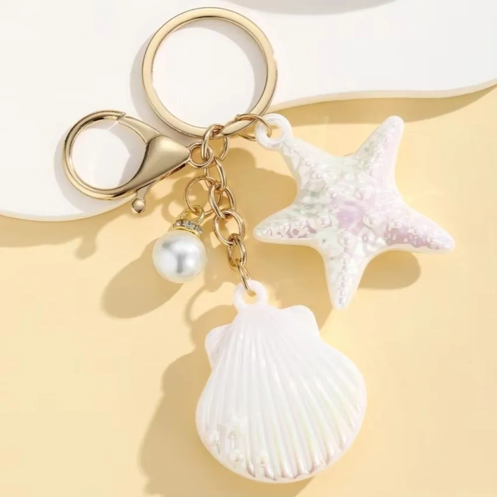 Charmantes Buntes Muschel-Schlüsselanhänger Harz Meerestier Muschel-Schlüsselring Muschel Meerjungfrau Muschel-Anhänger DIY Schmuck Geschenke – Detail 2