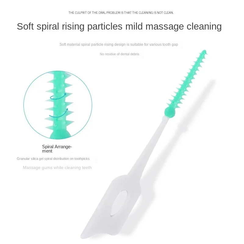 200 Piezas Cepillos Interdentales de Limpieza Suave entre Dientes, Cepillos Dentales de Goma Oral, Herramientas de Cuidado e Higiene Dental 2