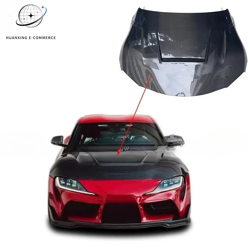 CSS Style Carbon Fiber Car Hood Engine Cover for Toyota Supra A90 2019-2021 Model Customization