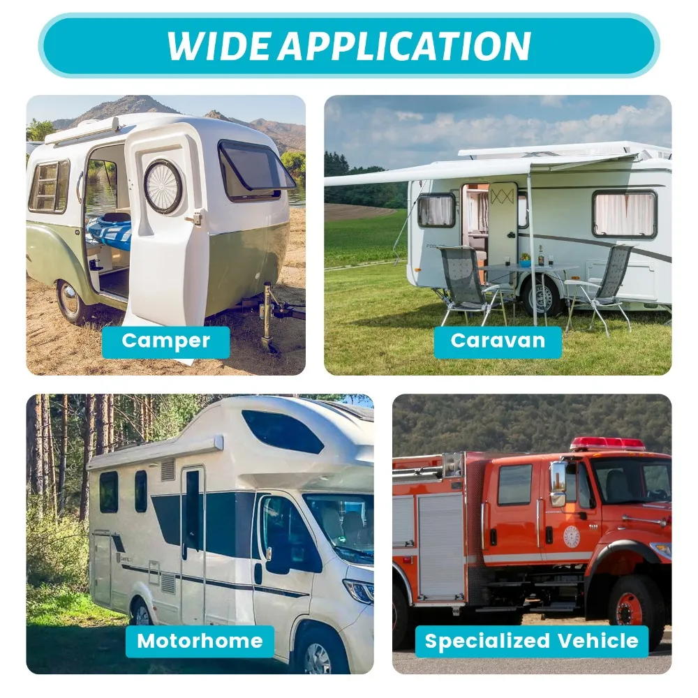 450*500mm RV Caravan Camper Van Motorhome Top Hinged Window External Push Out Window Vent Hatch for RV Window Replacement