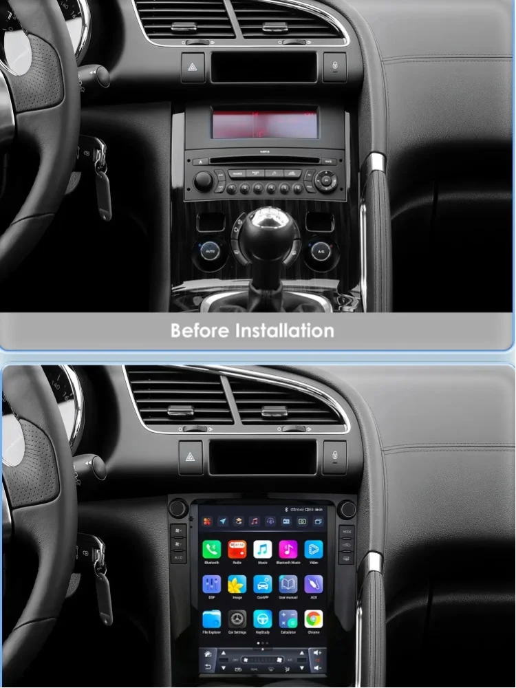 9,7-Zoll-Android-Autoradio für Peugeot 3008 5008 2010-2017 Auto-GPS Drahtloses Carplay Android Auto Multimedia Intelligenter Player WIFI
