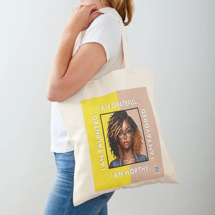 

Grateful, Favored, Worthy, and Talented Tote Bag reusable grocery bags the tote bag woman shopping bag Canvas for women
