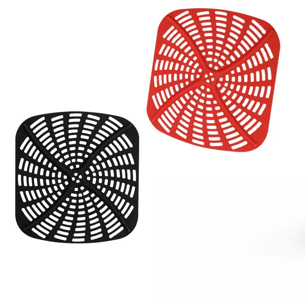 Air Fryer Liner Mat Silicone Heat Resistant up to 450F for Baking Roasting Crisping Non Slip Oil Proof Pad 22.2x21x2cm