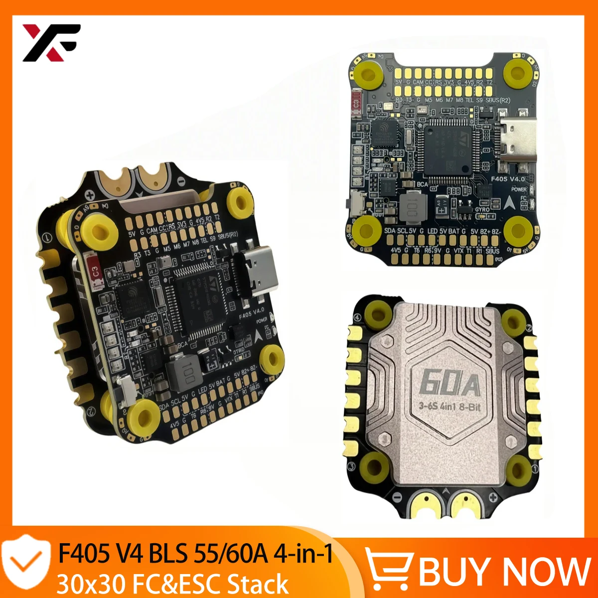 

F405 V4 BLS 60A 4in1 ESC 30x30 3-6S LiPo Flight Stack F405 Flight Control AT7456E Chip for SpeedyBee For FPV RC Drones