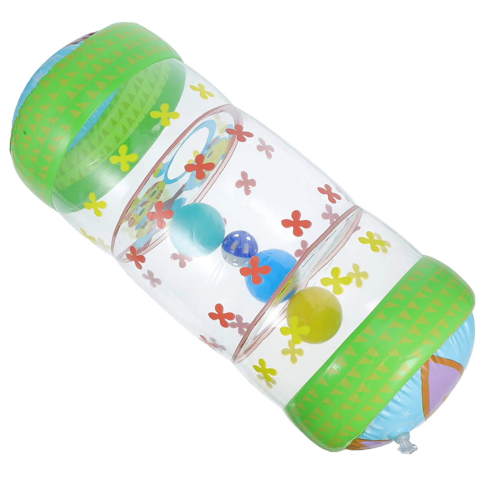 Boule de hochet gonflable colorée pour bébé, développement sensoriel des compétences motrices, cloche roulante intérieure pour bébé