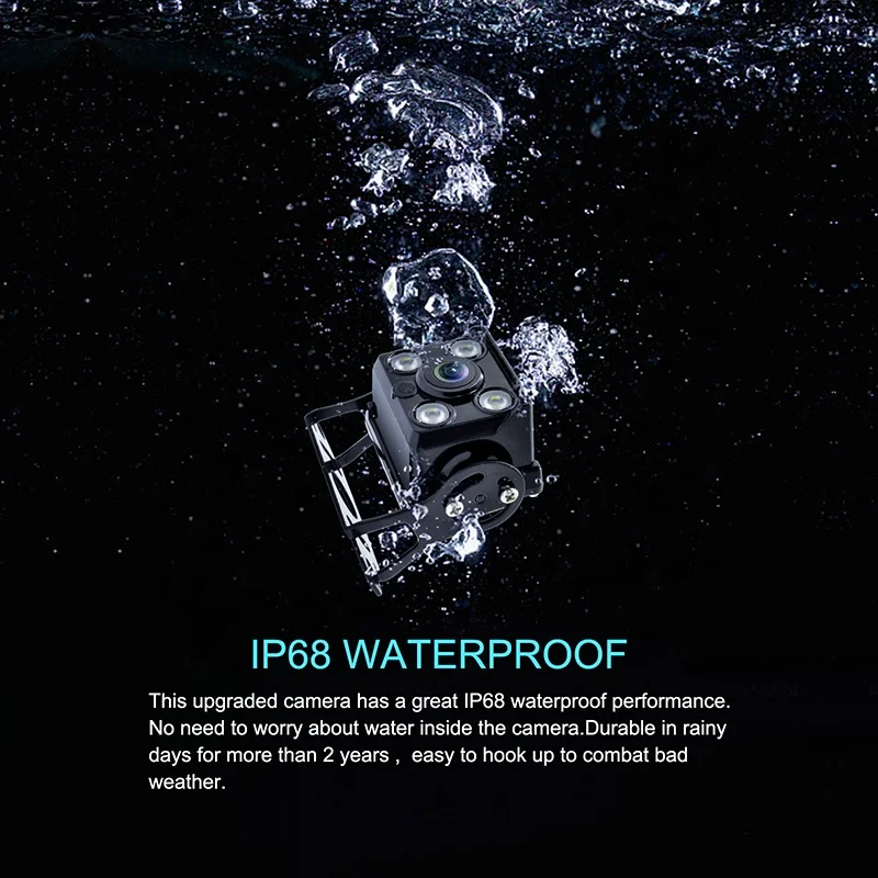 Gestión de flota visión nocturna delantera trasera IR Metal Micro cámara de vehículo impermeable IP68 Mini cámara para coche