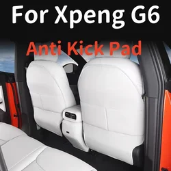 For Xpeng G6 2024 2023 2022 Leather Seat Back Kick Protector, Backseat Kick Mat Seat Cover Waterproof Armrest Box Anti Kick