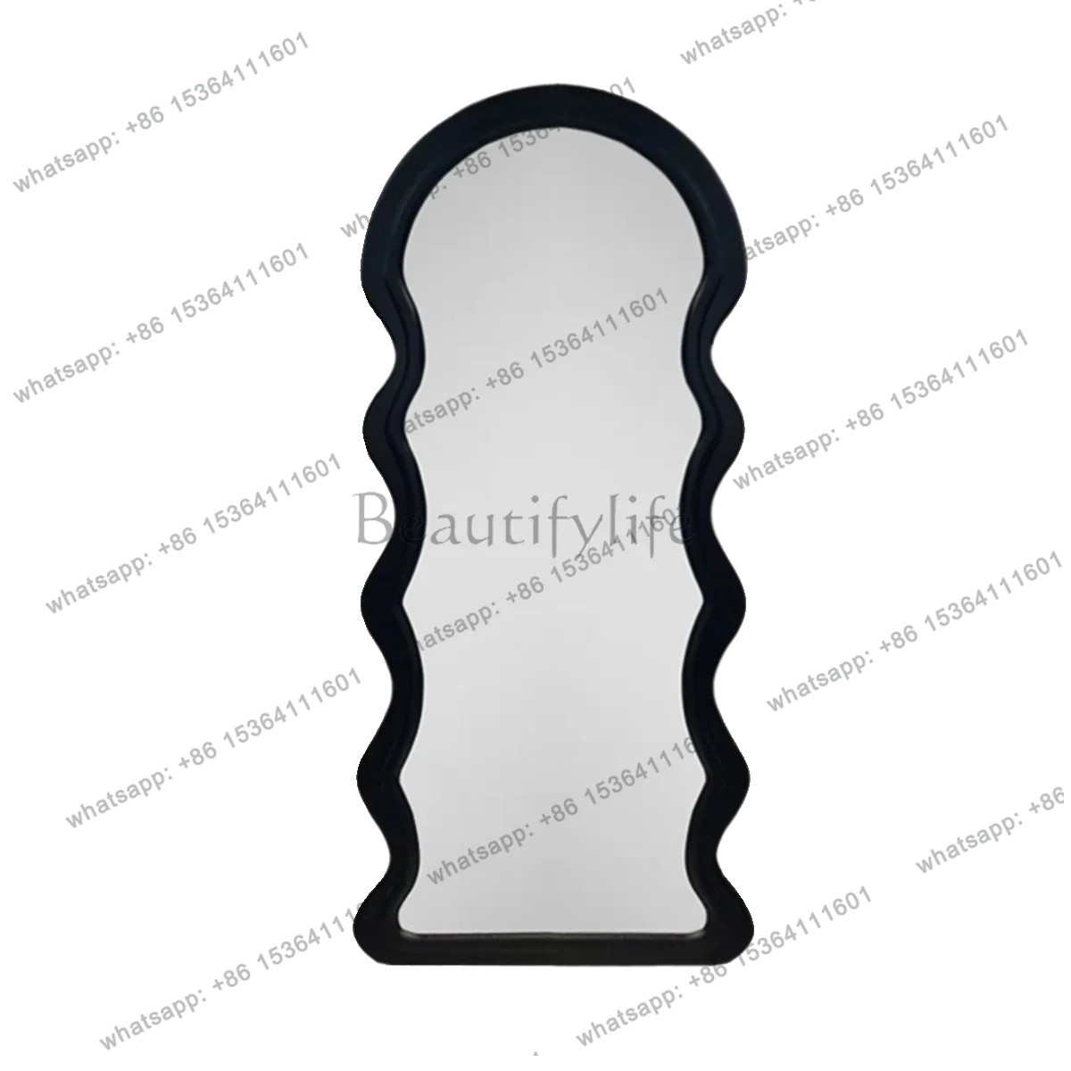 FG52Full body explosion-proof high definition wave art full-length mirror Nordic irregular fitting floor mirror special-shaped
