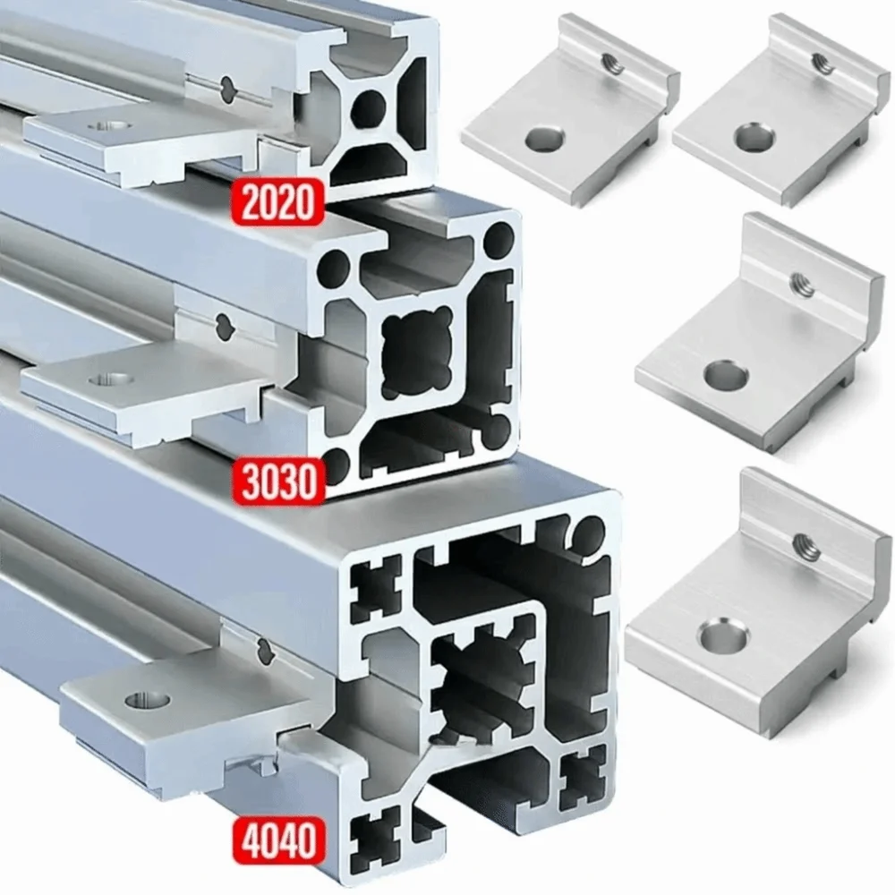 Portable High Strength Aluminum Profile Accessories Stable Support DIY Corner Bracket Side Panel Fastener Frame Connection