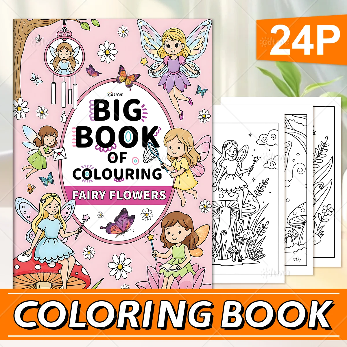 Whimsical Fairy Coloring Book for Adults - Magical Fairies & Garden Scenes, Stress Relief Art Activity Book
