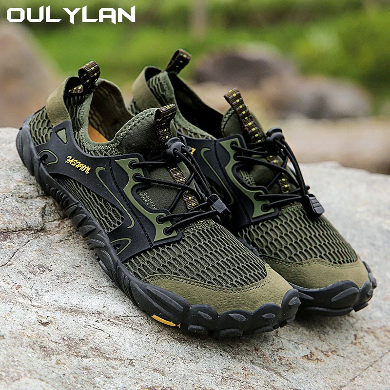 Oulylan Wading Shoes Men Water Hiking Shoes Mesh Outdoor Breathable Sneakers Male Sneakers  Climbing Shoes Quick-dry Water Shoes