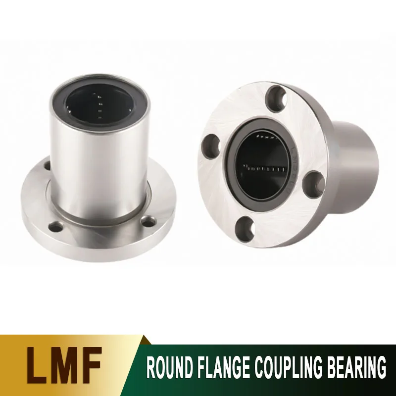 1PCS LMF Series LMF6 8 10 12 13 16 20 25 30-50UU Round Flange Bushing Router Shaft CNC Linear Bearing For 3D Printer Parts Rods