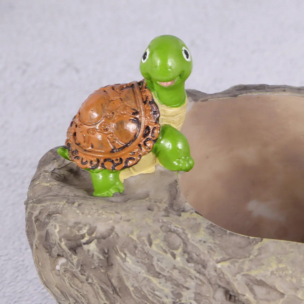 

Зеленый горшок для суккулентов в форме черепахи из смолы, маленький настольный декор, кашпо для цветов, для дома, офиса, окна, сада, компактный, экономит место