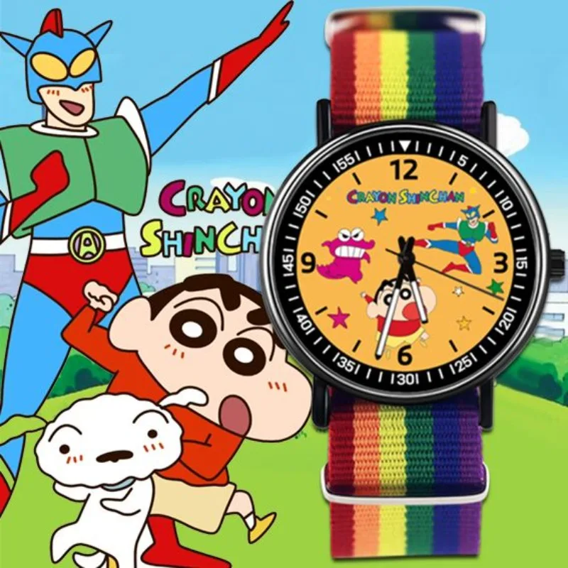 

New Cartoon Crayon Shin Chan Gift Box Fashion Watch Anime Peripherals Desktop Accessories Bracelet Children's Birthday Gift Toy