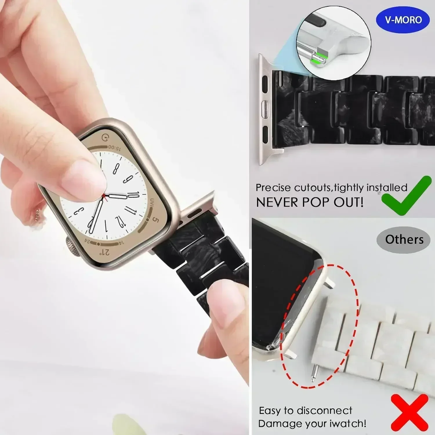 Cinturino in resina per Apple Watch Series 11 10 42/46mm 9 8 7 44/45/40/41mm Bracciale in resina colorata per iwatch Ultra 3-1 49mm 7 6 SE/3 5 4