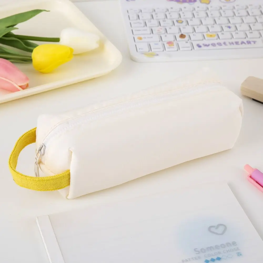 Tas Pensil Serat Poliester Baru Kapasitas Besar Kotak Pensil Persegi Perlengkapan Kantor Sekolah Tas Pensil