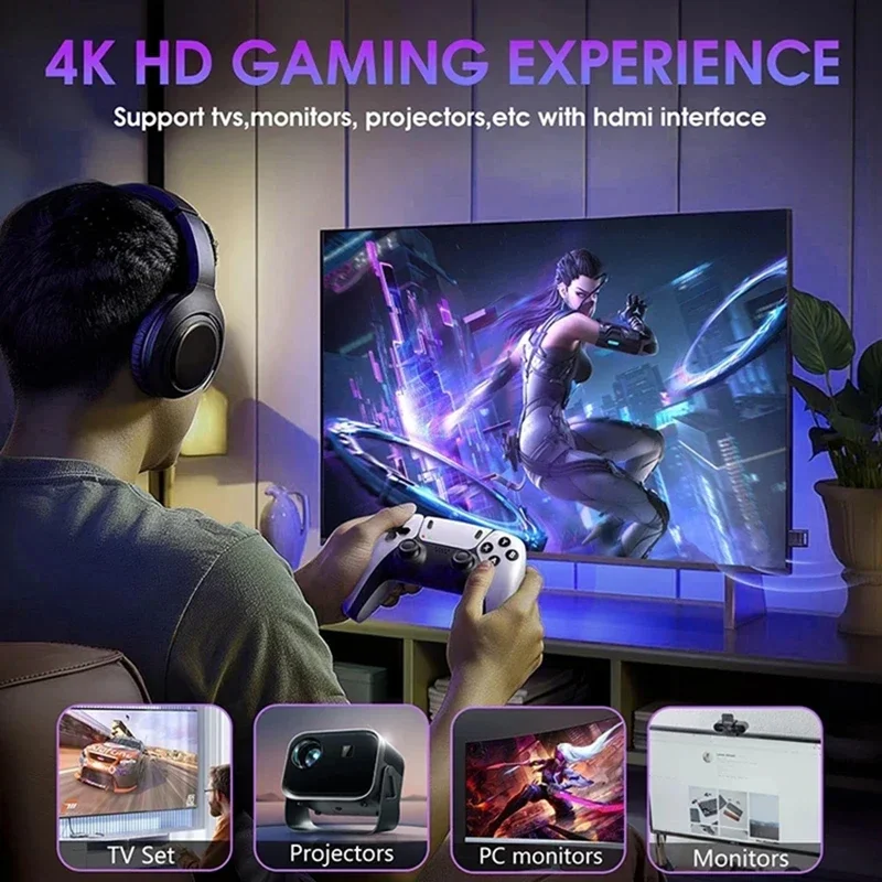 M15 Retro Game Stick 4K HDMI Output, 64GB 40000+ Classic Games, 2.4G Wireless Controller, Multi Emulator Portable Game Console