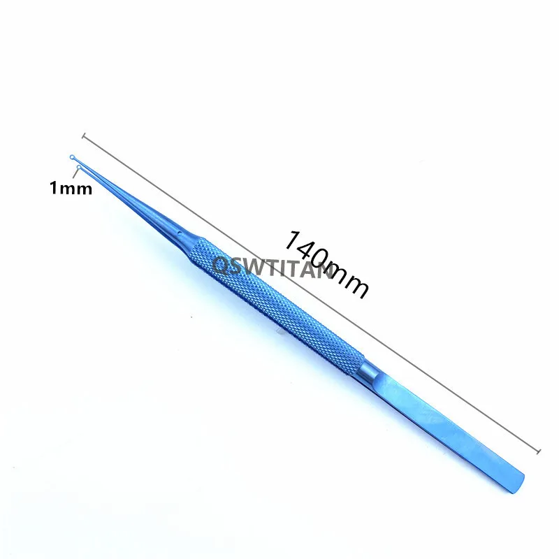 Ring Tip Forceps Ophthalmic Tweezers Micro Fine Whole Ring Tip 14/18cm Titanium Ent Plastic Surgery Instrument 1pcs