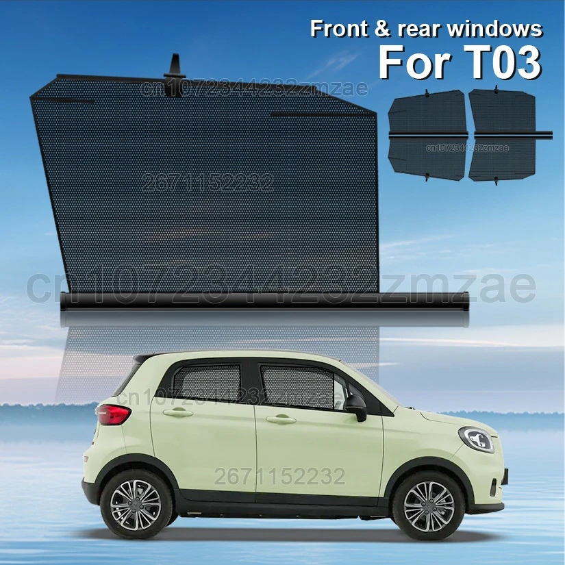 

For Leapmotor T03 Car Rear & Front Side Window Sunshade Retractable Car Window Sunshade Visor Anti UV Protection Car Accessories