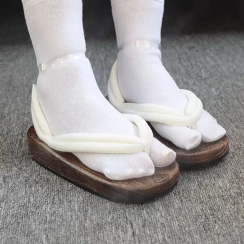 Japan Style Geta Women Summer Flip Flops Wooden Slippers for Men and Women Cosplay Shoes