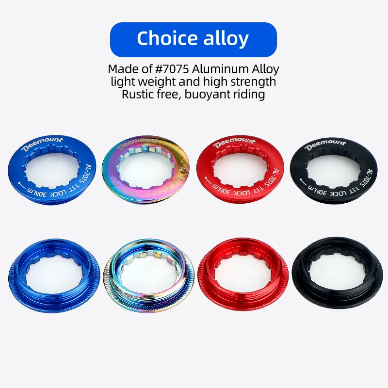 Deemount Bicycle Cassette Sprocket Lockring 8s 9s 10s 11s aluminum Flywheel Cover Threaded Fixing Ring 11T MTB Road Bike Parts