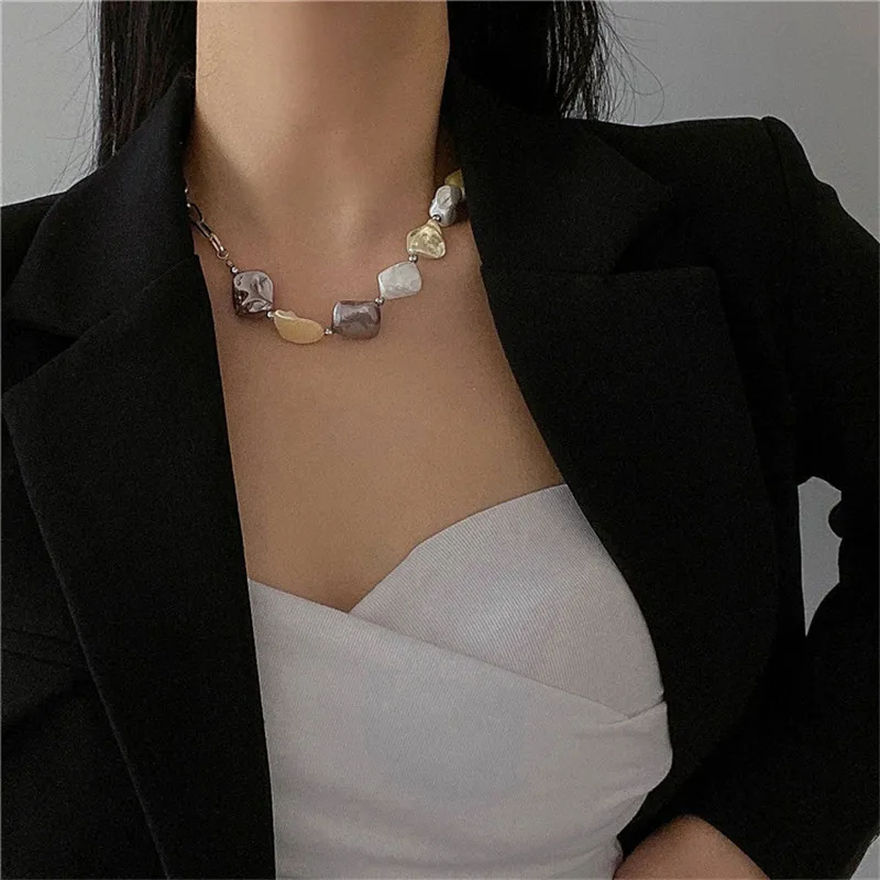 Irregular Baroque Pearls Necklace European And American Style Personality Fashion Chain Of Clavicle Ms Travel Accessories 2022