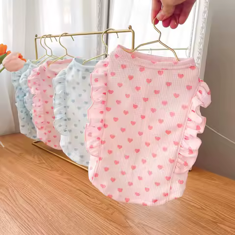 Pet Vest Dog T-shirt Autumn Dog Clothes Cats Tee Shirt Puppy Small Dog Clothing Outfit Cat Yorkshire Pomeranian Schnauzer Coat