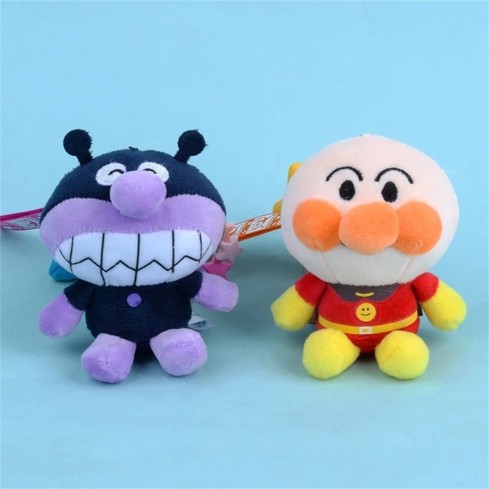 

10cm Anime Plushie Cute Anpanman And Raikkonen Keychains Plush Cartoon Soft Stuffed Doll Christmas Birthday Gift For Kids