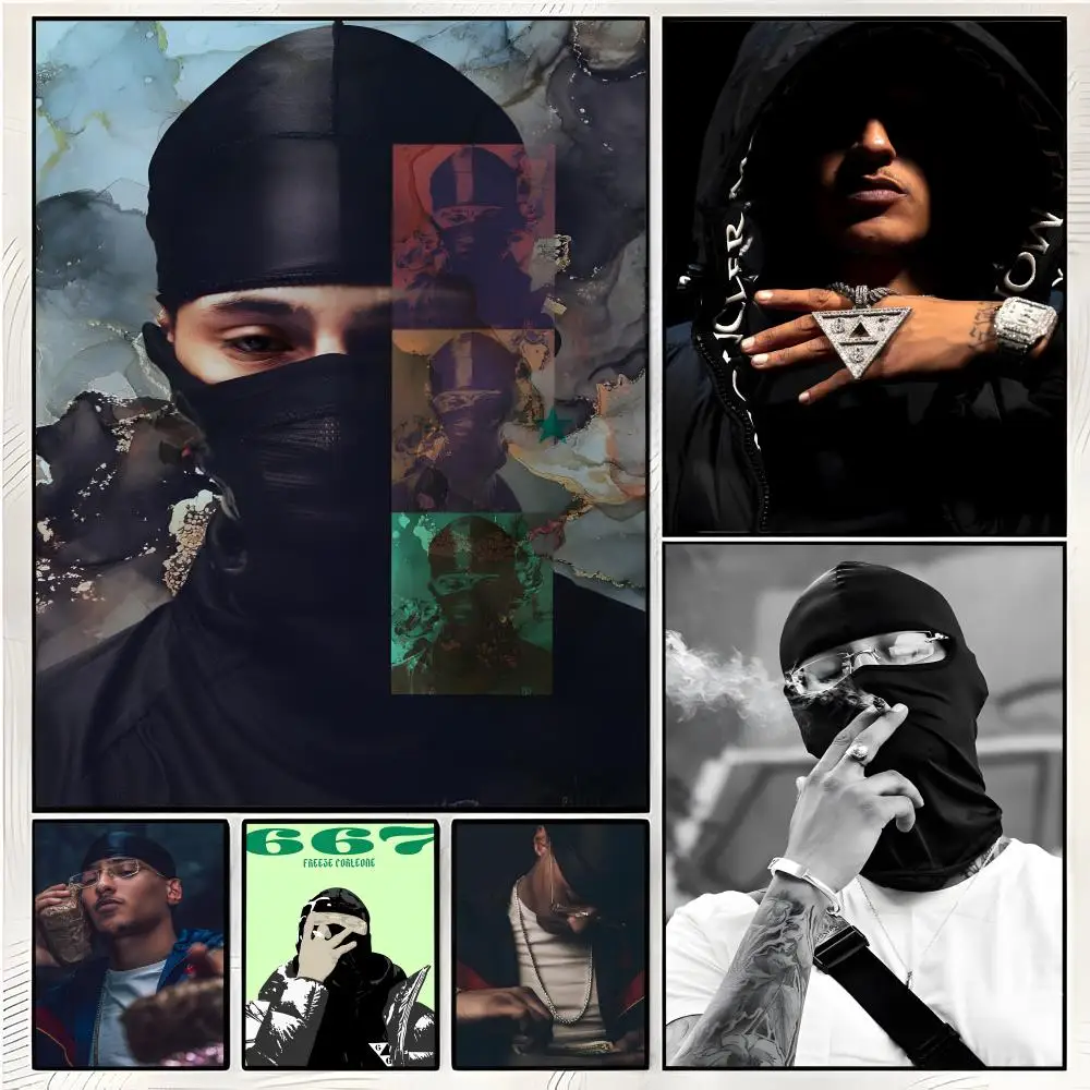 Dark Sharp Rap Singer F-Freeze C-Corleone Poster Superior Home Space Pub Indoor Decorative Art & Home Decor
