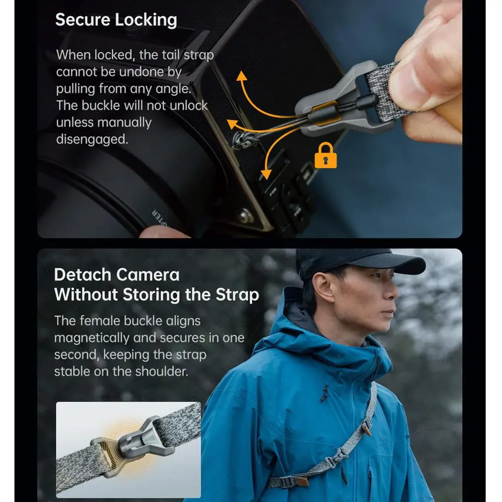 FALCAM M00B5105 Maglink Magnetic Quick-release Shoulder Strap Pro V2  for DSLRs Telephoto Lenses for Outdoor Photography