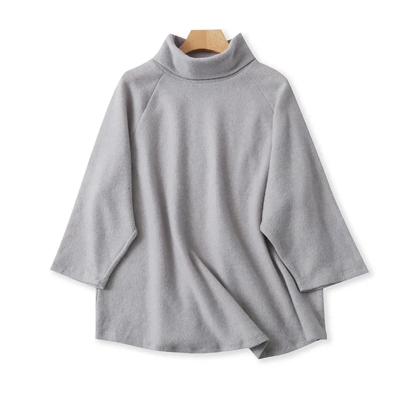 

High Collar Knitted Sweater Long Sve Batwing Loose Casual Knitted Top Warm Autumn Winter New Sle Women's Faion
