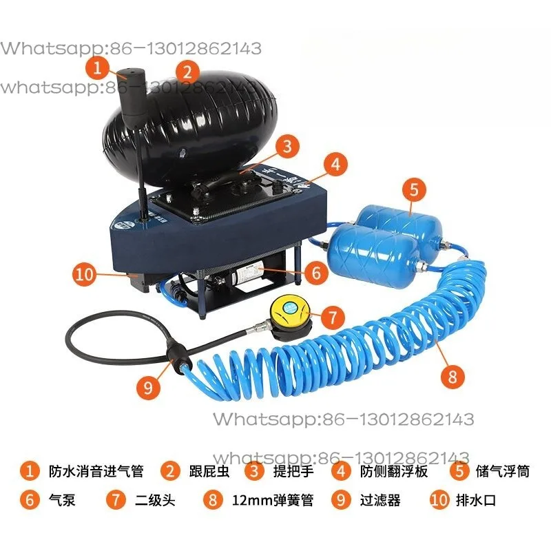 Surface Supplied Diving Accessories Hookah Dive Regulator Air Spring Hose Float Tank Intake Pipe Filter Replacement Parts