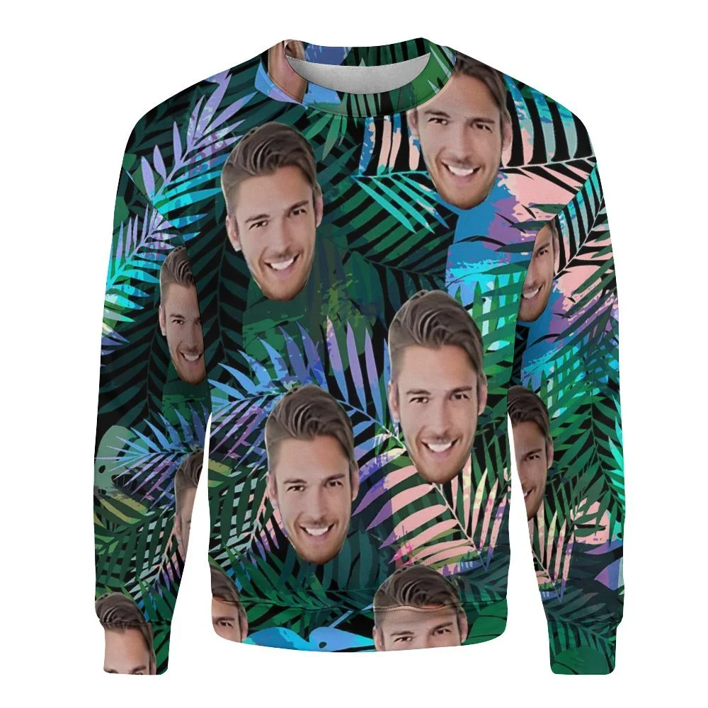 

Full Print Custom Photos Sweatshirts For Men Women Diy Personality Pullover Plus Size Hoodie Clothes Mens Sport Tracksuit