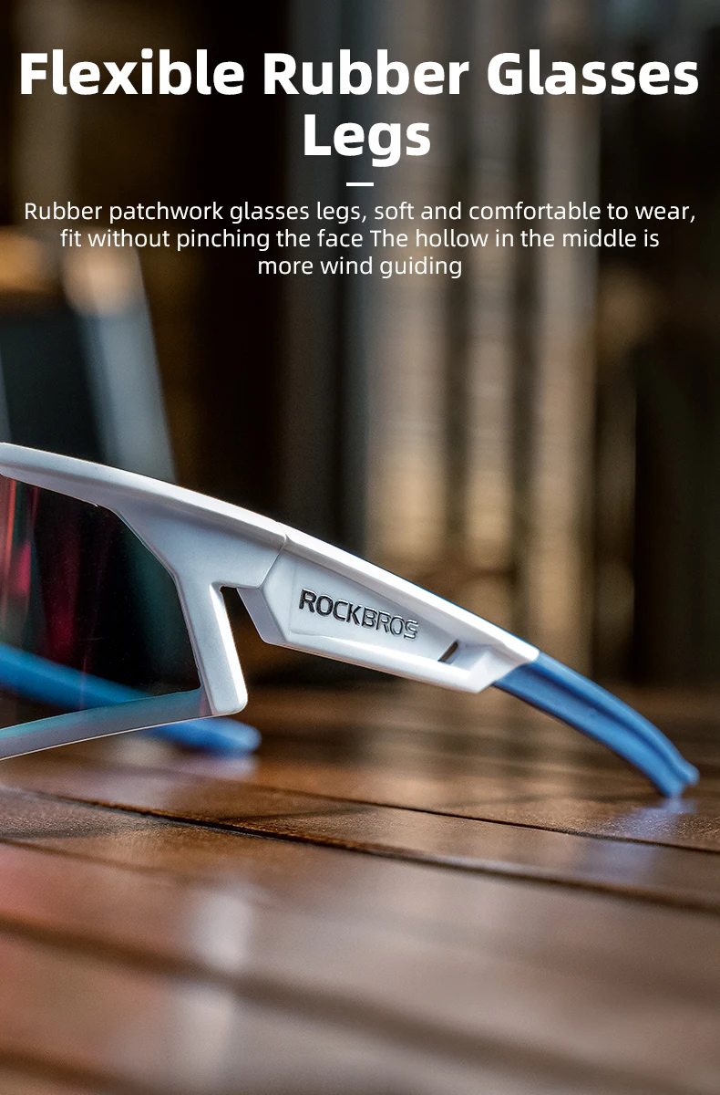 ROCKBROS Fahrradbrille Photochrome Fahrradsonnenbrille Brillen UV400 Sonnenschutzbrille Photochrome Linse Fahrradbrille – Detail 9