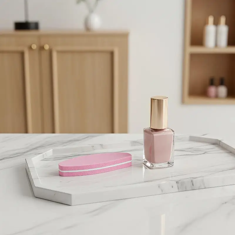 Nail Buffing Tool Pink Fine Sand Rectangular Easy-to-Hold Design for Salon Home Manicure Nail Smoothing Care