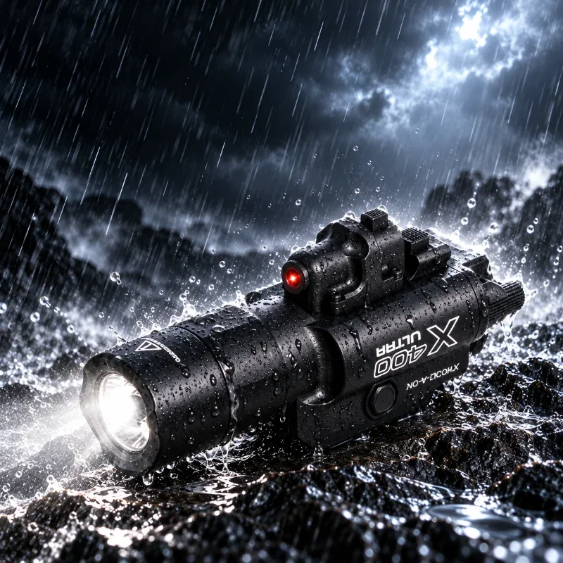 X300U-A Small Size Rail Flashlight High Bright LED Hand Light Two Color Options Outdoor Night Walking Travel Lighting Supply
