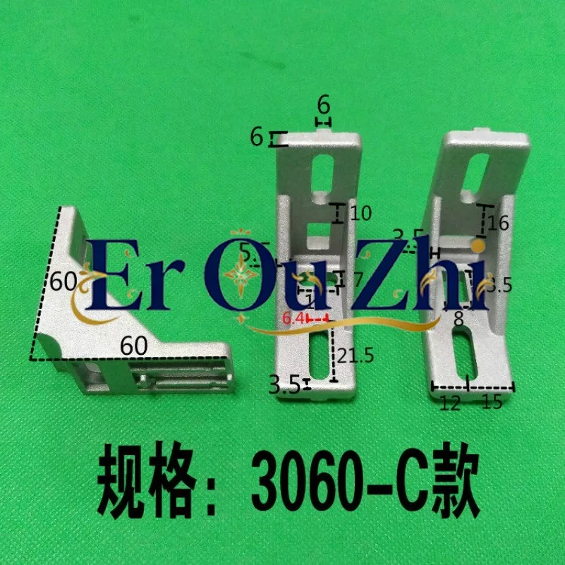3060 European Standard Aluminum Profile Corner Code 3060 Corner Piece, Right Angle Connector 90 Degree Bracket