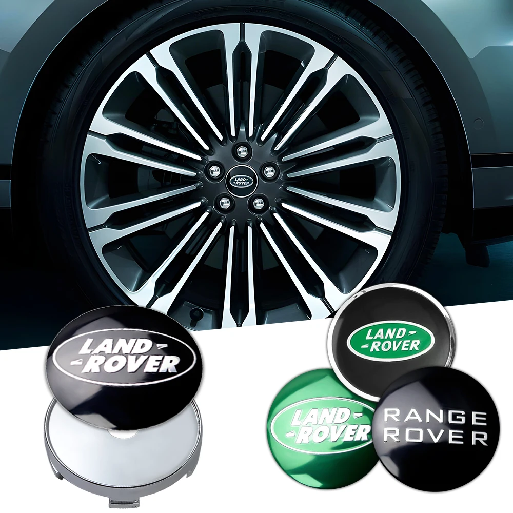 4pcs 56/60MM Car Logo Wheel Hub Center Cap Rim Cover Sticker For Land Rover Range Rover 2 Freelander Velar Freelander SVR Evoque