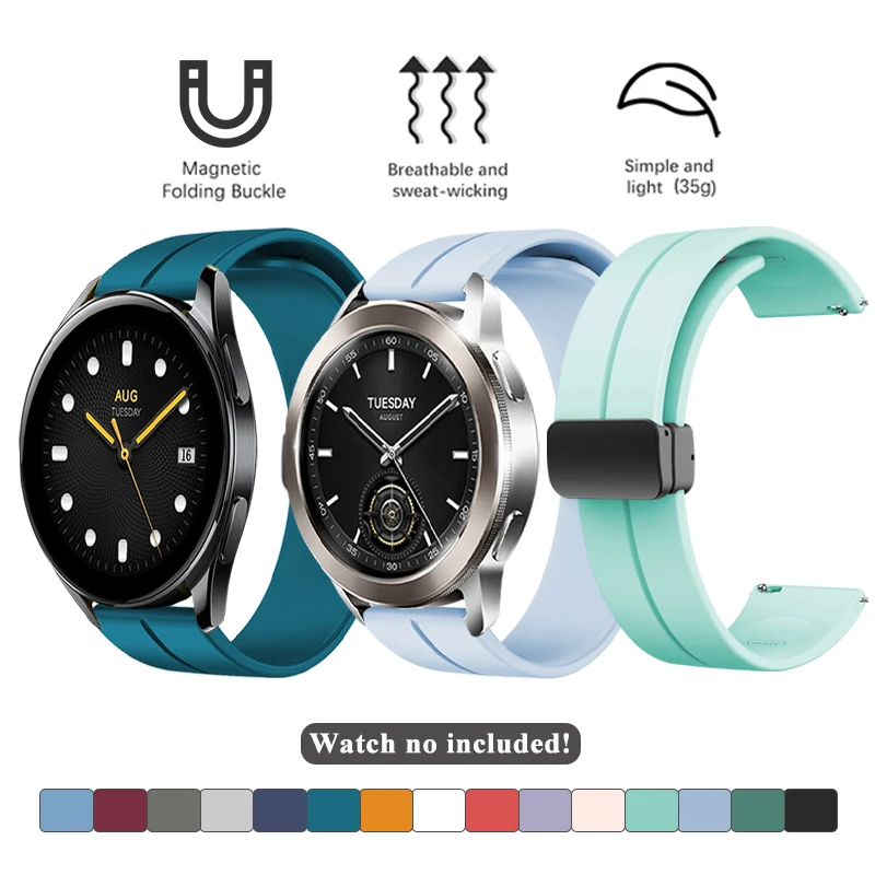 Included in Xiaomi Watch S4 Sport S3 S2 S1 Silicone Breathable Silicone 22mm Band Suitable for Xiaomi Watch S4/Color1/Color2