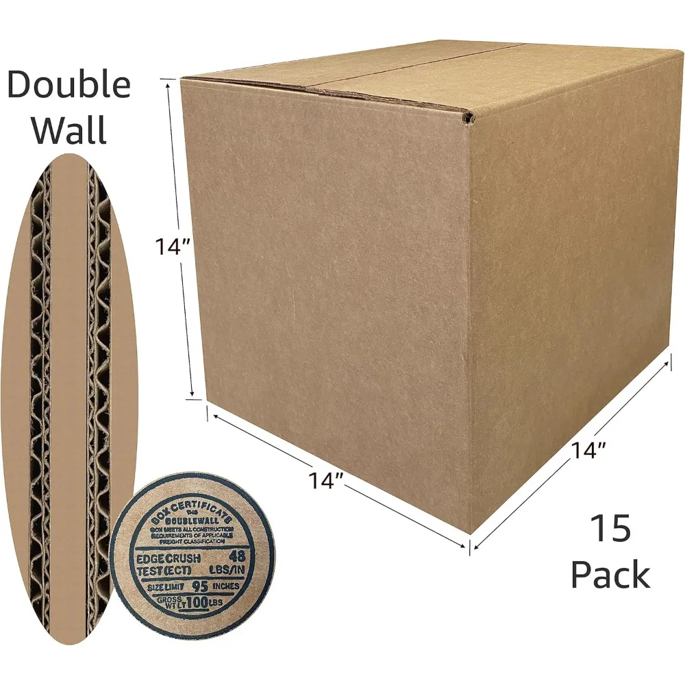 Large Cardboard Boxes 17x14x9 - Bulk Pack of 20 for Storage and Shipping | Durable and Eco-Friendly